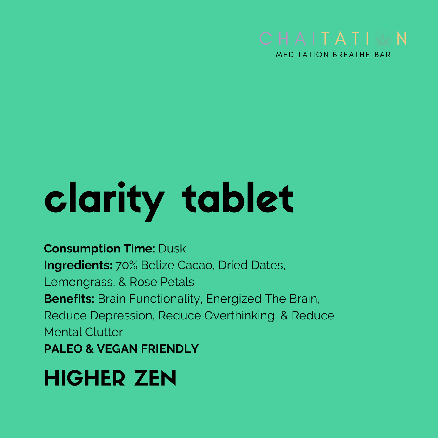 CLARITY CHOCOLATE TABLETS (13 PK)
