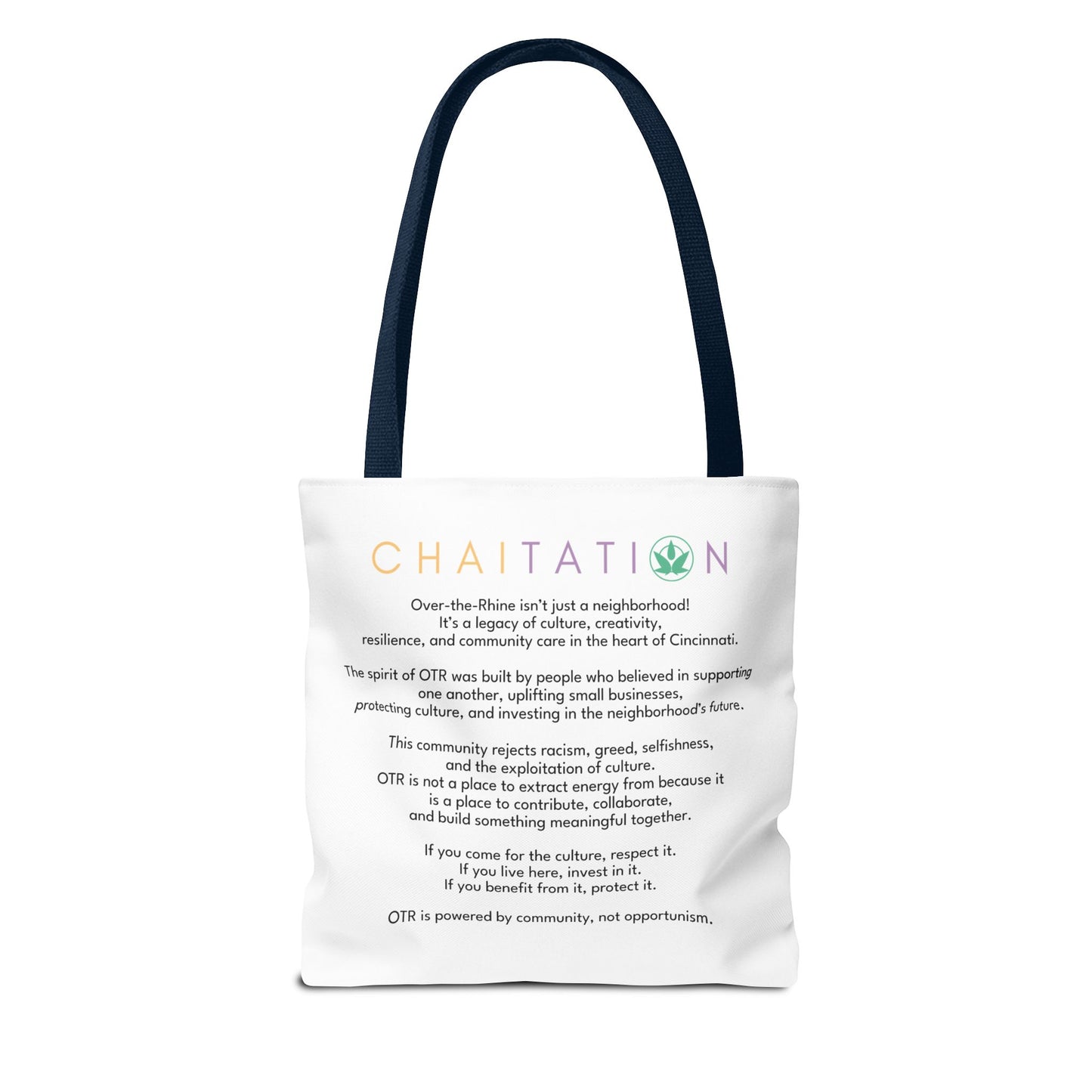 WHY LIVE IN OTR AND NOT INVEST IN THE COMMUNITY TOTE BAGS