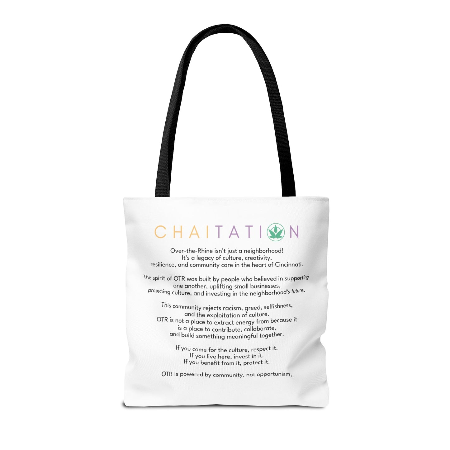 WHY LIVE IN OTR AND NOT INVEST IN THE COMMUNITY TOTE BAGS